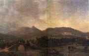 Nicolas-Antoine Taunay The Royal Processions Crossing of Maracana Bridge oil painting on canvas